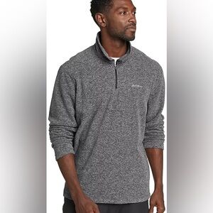 Eddie Bauer Charcoal Gray Pullover Quest Fleece 3/4 Zip Men’s XL